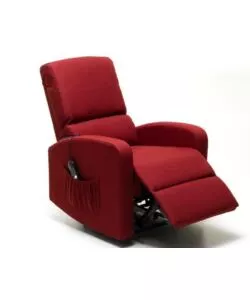 POLTRONA CON RECLINER ELETTRICO "FIORELLA" ROSSA, 75X82X104 CM